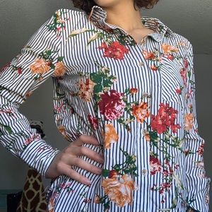 Floral button up